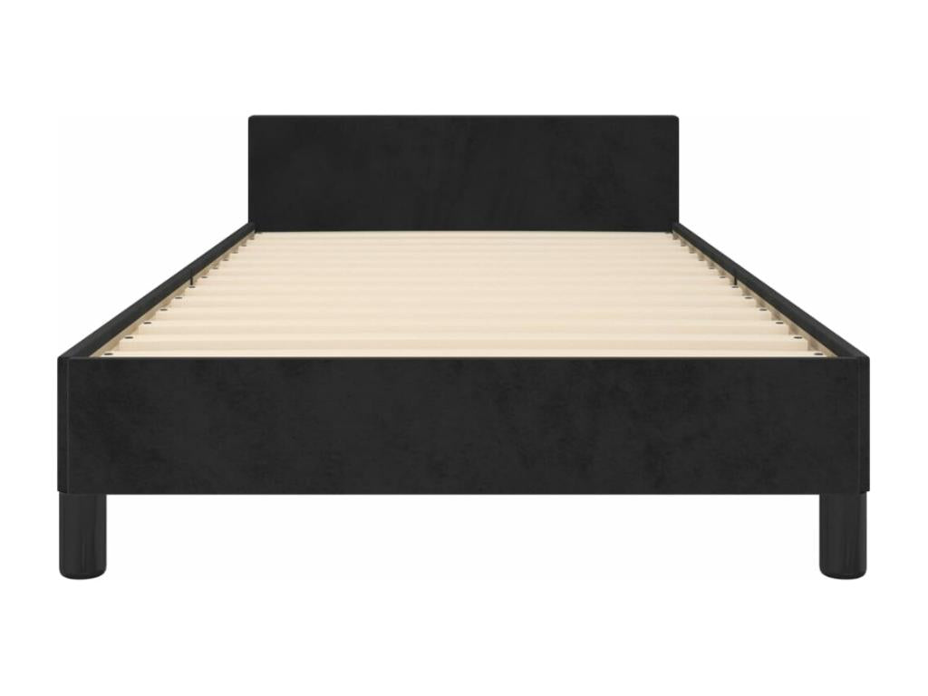 Cadre de lit sans matelas noir 100x200 cm velours 97668XNCQ