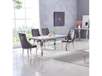 Table à manger baroque Nidchicshop verre marbre blanc 4 à 6 couverts l 150 cm 80371AJJH