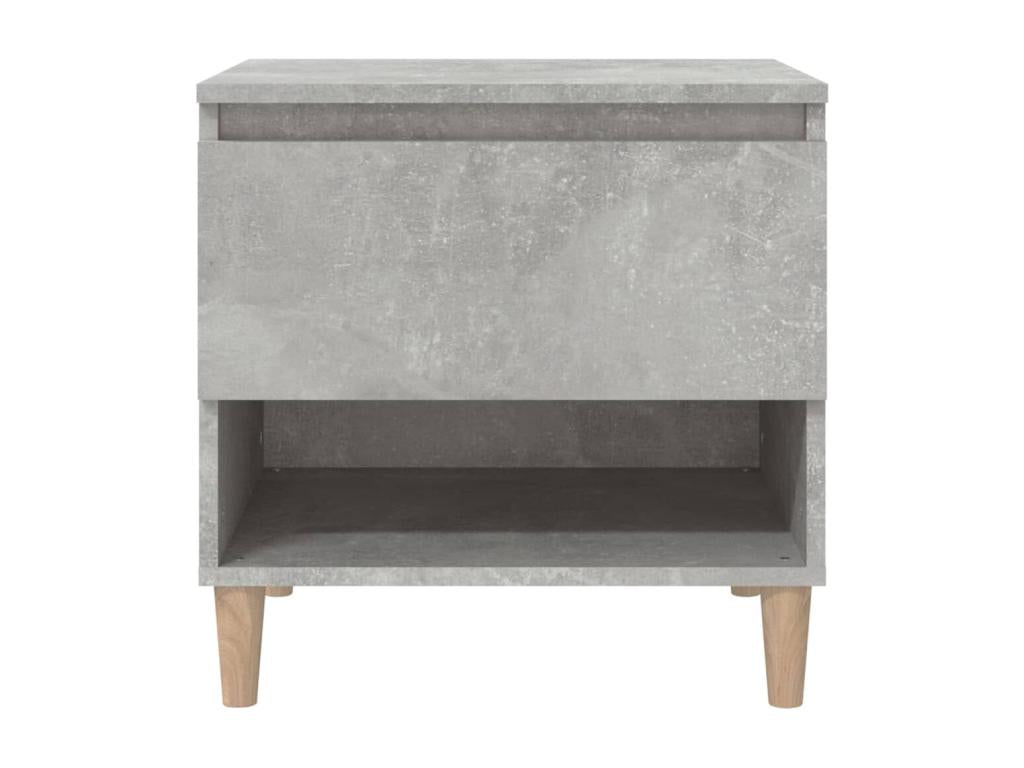 Tables de chevet 2 pièces Gris béton 50x46x50 cm Bois d'ingénierie 72733BMJR