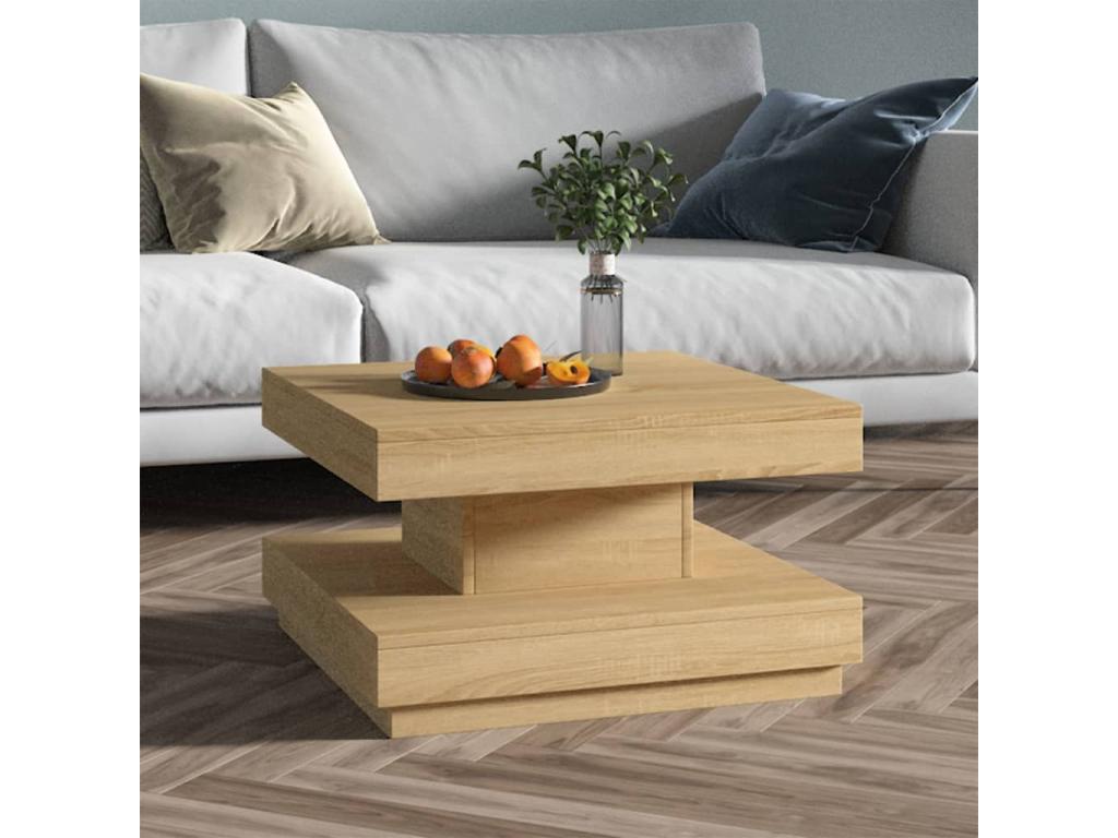 Table basse Marron clair 60x60x35 cm MDF 38740NDGE