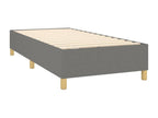 Lit à sommier tapissier et matelas Gris foncé 90x190 cm Tissu 84852VCNA