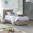 Lit simple Calmetop Lit coffre avec revêtement en tissu Made in Italy Ouverture latérale avec matelas 80x190 cm inclus Calmetop 98734ROKD