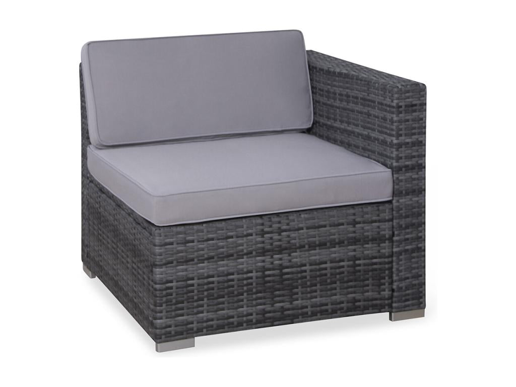 Calmetop salon de jardin en polyrotin salon de jardin canapé de jardin gris 83665JOKT