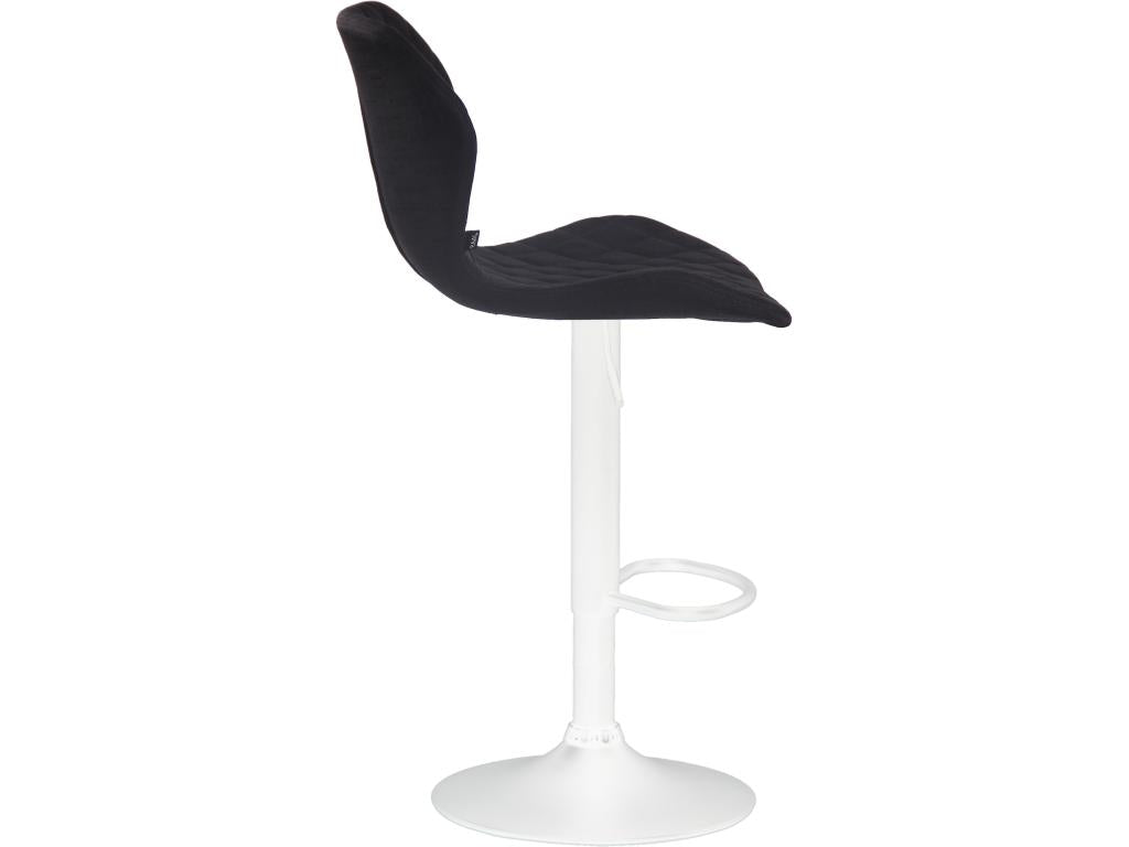 Tabouret de bar - Tissu / Métal - Noir - Calmetop 59912AMOW