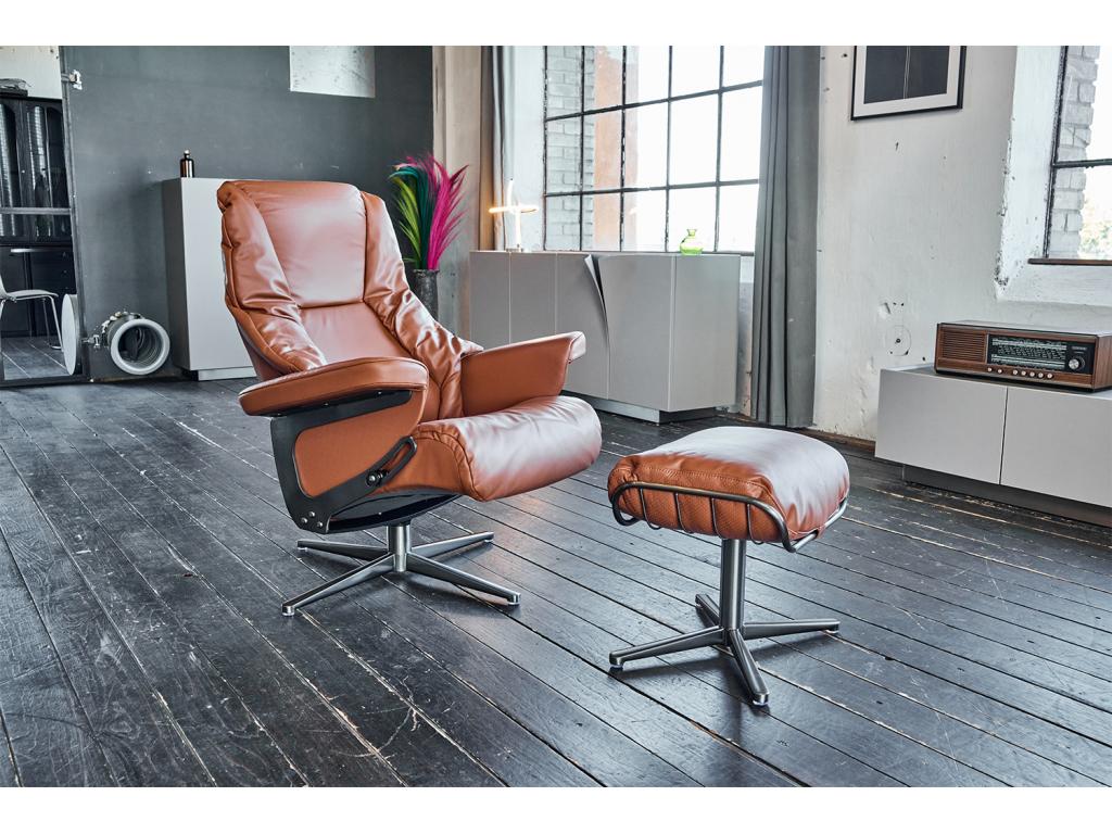 Fauteuil - cuir marron - Calmetop 70051IYKZ