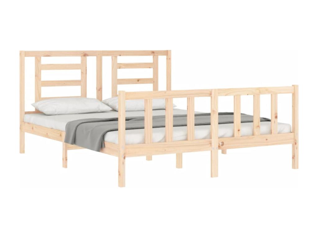 Cadre de lit sans matelas bois de pin massif 67454WJLS
