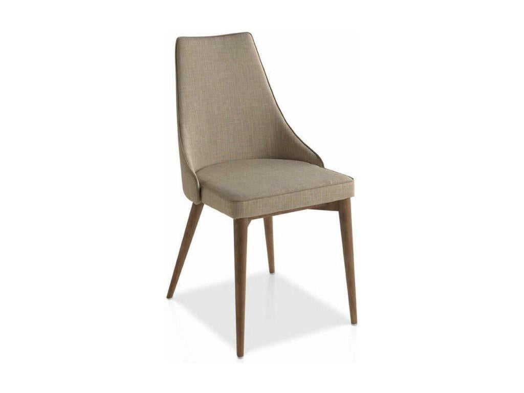 Chaise bois de frêne couleur noyer et tissu Calmetop - Lot de 2-Couleur Calmetop 03 90247OTDW