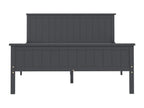 Cadre de lit Gris Bois de pin massif 160x200 cm 14146QBTL