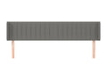 Tête de lit avec oreilles Gris foncé 203x16x78/88 cm Tissu 03913ELJP