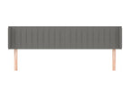 Tête de lit avec oreilles Gris foncé 203x16x78/88 cm Tissu 03913ELJP