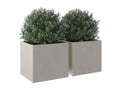 Jardinières 2 pcs argenté 32x30x29 acier inoxydable 41713GIDD