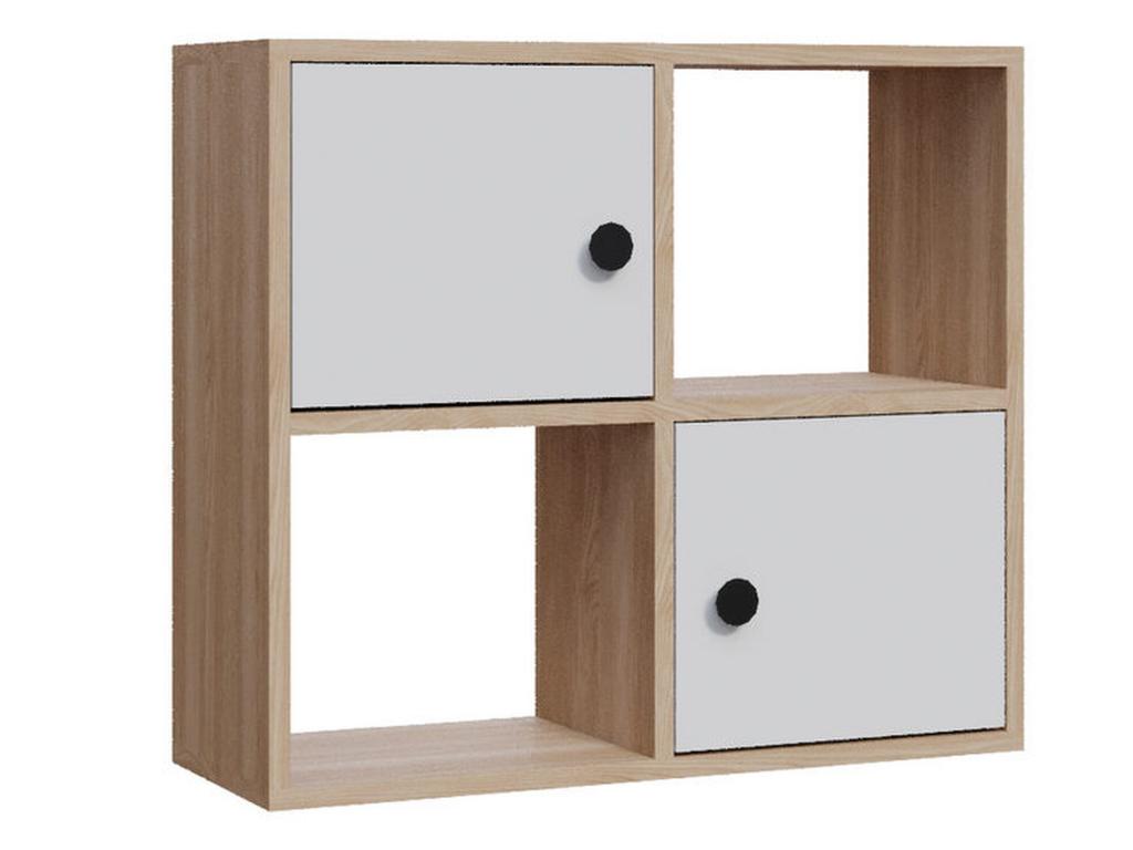 Pour Livres Etagère Panneaux De Particules Couleur Chêne Blanc- 72x25x62.6 16639JAWP