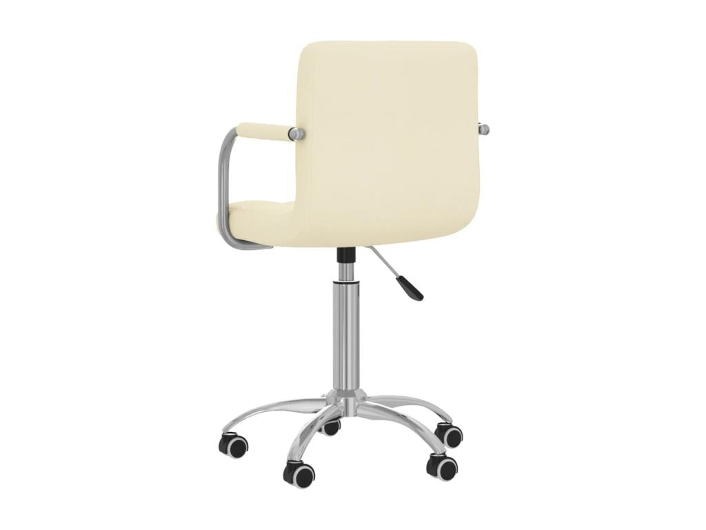 Chaise pivotante de bureau Crème Tissu 42635IPFC