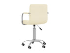 Chaise pivotante de bureau Crème Tissu 42635IPFC
