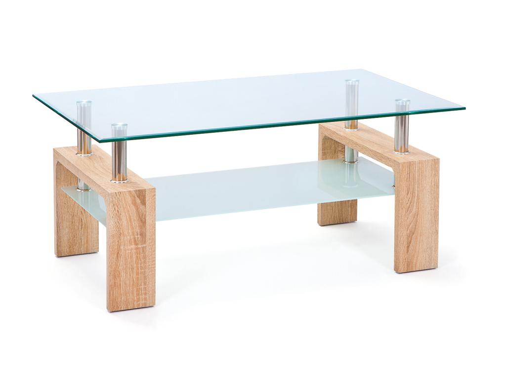 Calmetop Table basse 1 tablette de rangement imitation chêne Calmetop. 90516RQTV