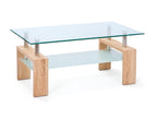 Calmetop Table basse 1 tablette de rangement imitation chêne Calmetop. 90516RQTV