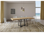 Table extensible 90x130/390 cm Calmetop chêne nature pieds anthracite 84595MUAF