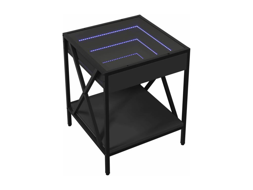 Table basse avec LED Calmetop noir 40x40x49 cm 41003LFEX