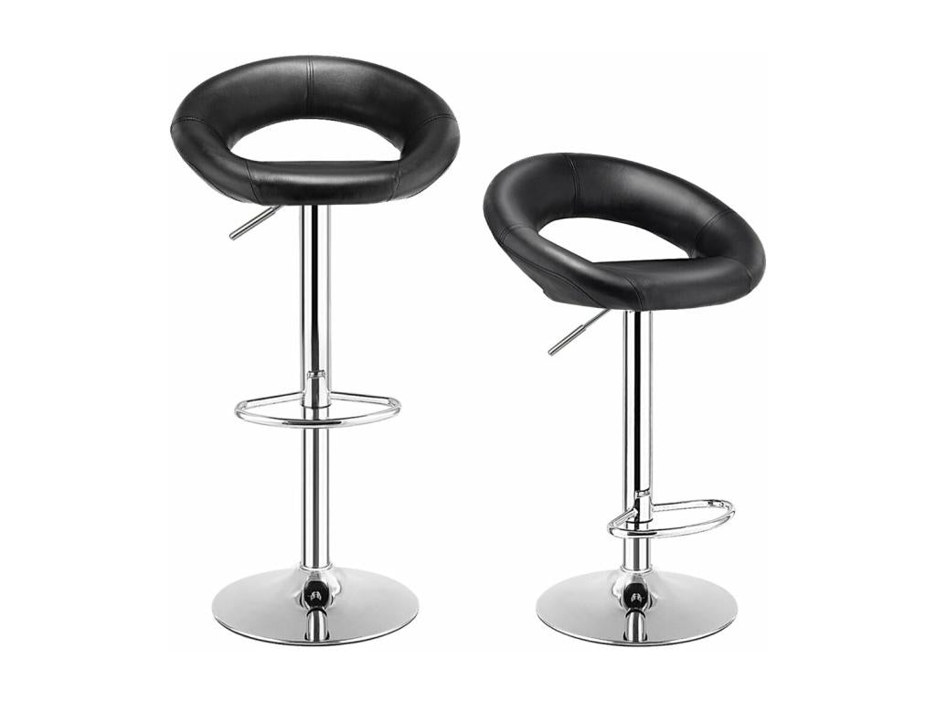 Lot de 2 tabourets métal argentée 53x39x77 cm 20 0004906 58113ANZQ