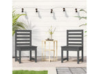 Chaises de jardin 2 pcs gris 40,5x48x91,5 bois massif de pin 07942VFHP