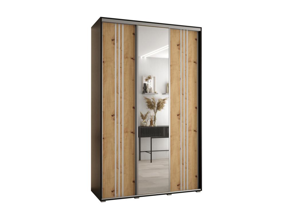 ARMOIRE Calmetop 7 À PORTES COULISSANTES 235.2/160/45 3 portes Noir/Calmetop/Argent 02018XGZJ