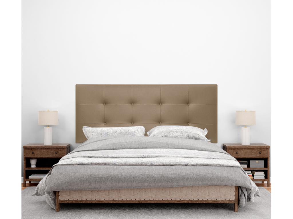 Nidchicshop Tête de lit en Similicuir Capitonné 150x60cm Lits 150 - Marron Clair 76297SEDO