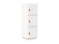 Buffet haut Blanc 34x40x108,5 cm Bois massif de pin 87364VUPI