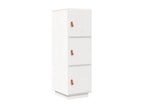 Buffet haut Blanc 34x40x108,5 cm Bois massif de pin 87364VUPI