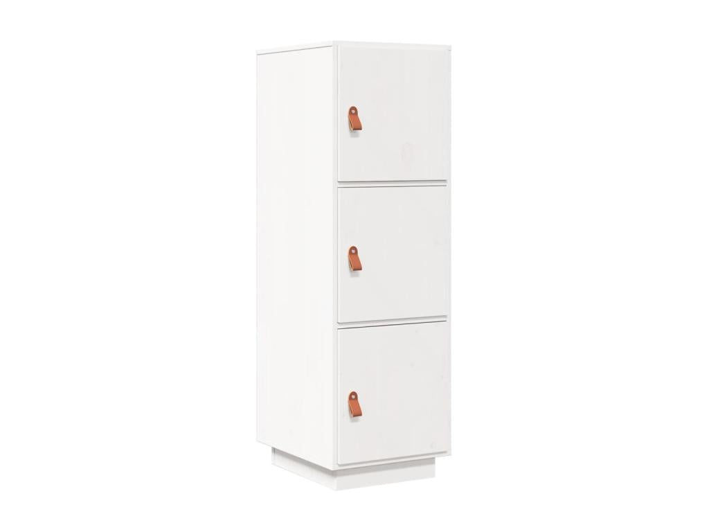 Buffet haut Blanc 34x40x108,5 cm Bois massif de pin 87364VUPI