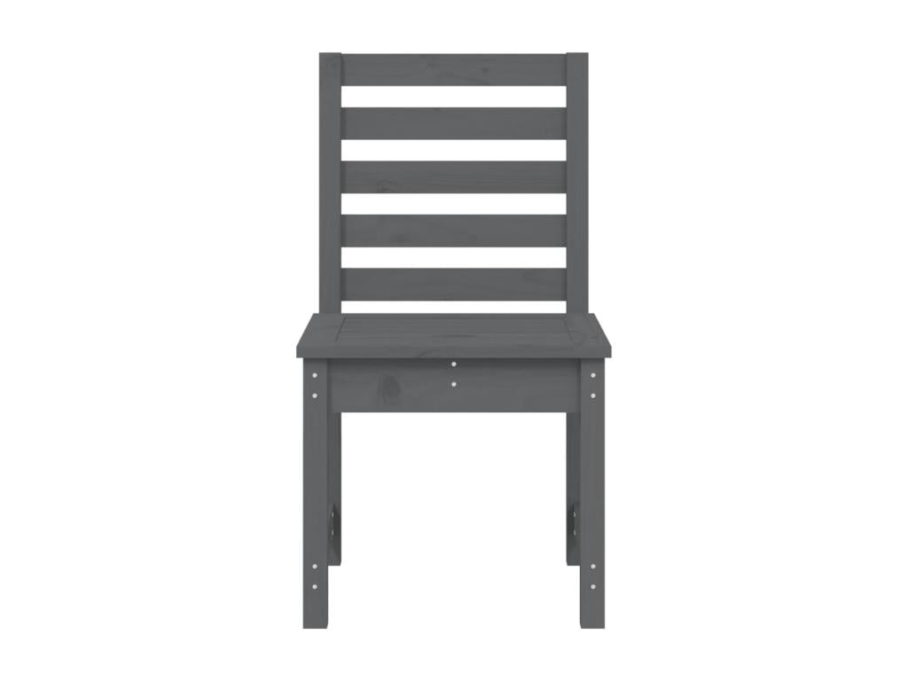Chaises de jardin 2 pcs gris 40,5x48x91,5 bois massif de pin 07942VFHP