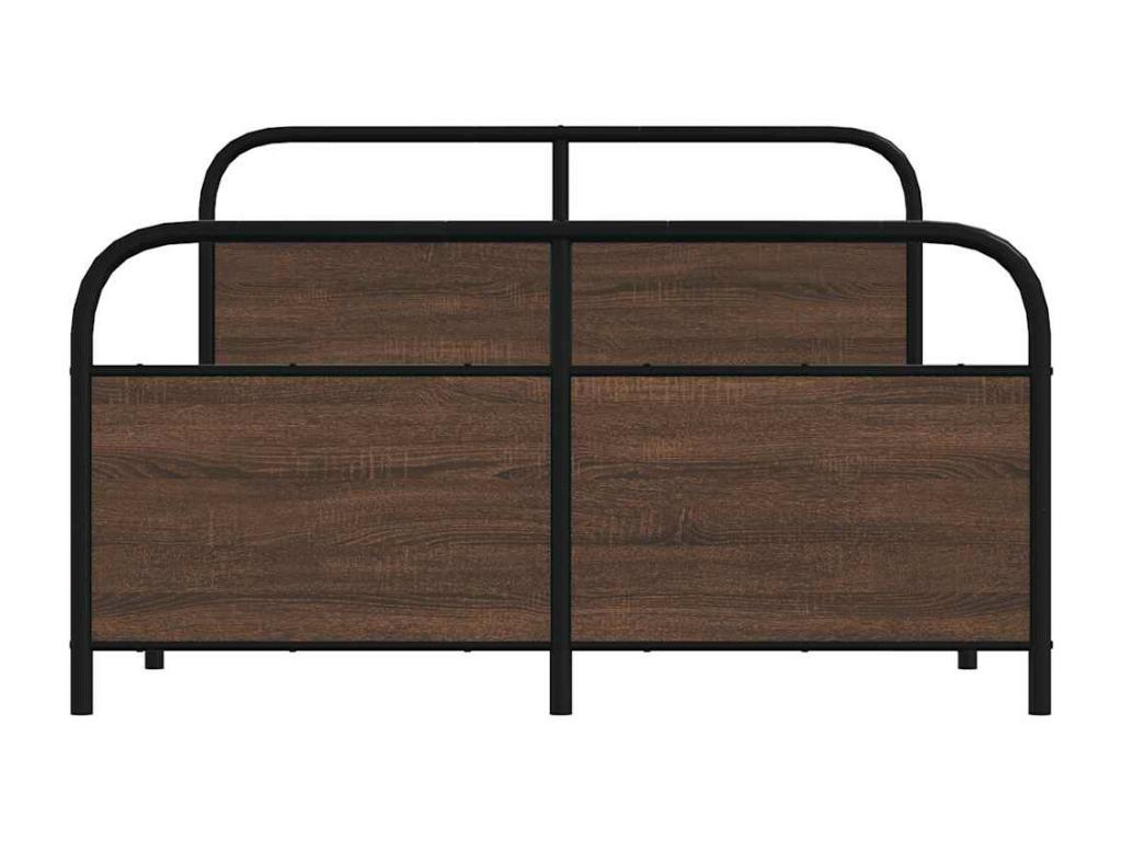 Cadre de lit sans matelas 120x190 cm chêne marron 82867MFWJ