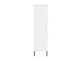 Bibliothèque avec pieds en métal Blanc 90x35x128.5 Bois Calmetop 68348ZVHU