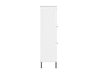 Bibliothèque avec pieds en métal Blanc 90x35x128.5 Bois Calmetop 68348ZVHU