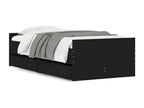 Cadre de lit avec tiroirs sans matelas noir 90x200 cm 70576DQWW