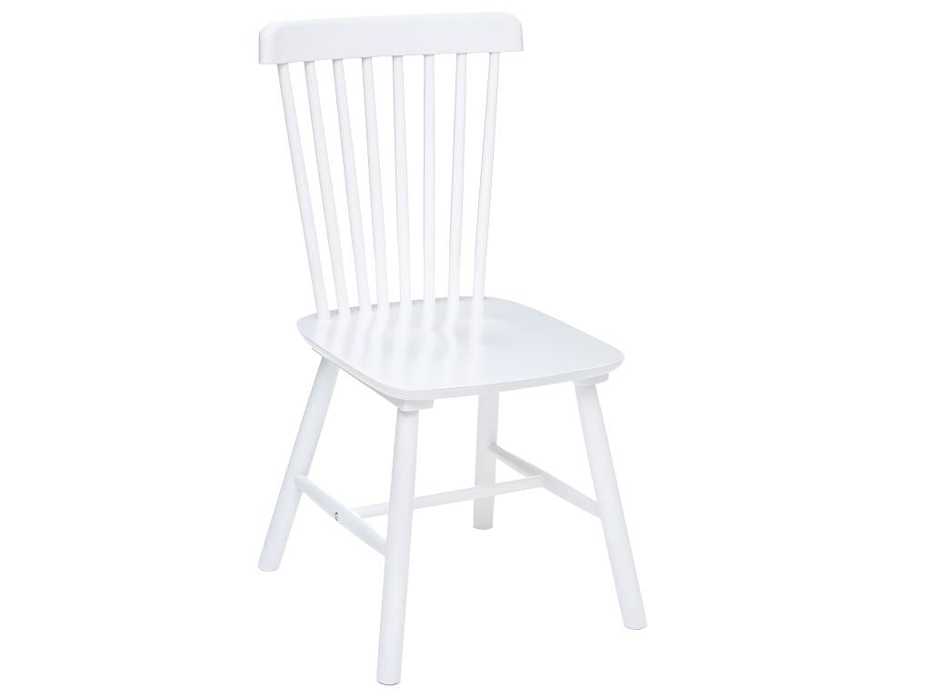 Lot de 2 chaises en bois coloris blanc - Longueur 46.5 x Profondeur 52 x Hauteur 87 cm 54663SASG