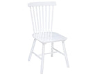 Lot de 2 chaises en bois coloris blanc - Longueur 46.5 x Profondeur 52 x Hauteur 87 cm 54663SASG