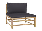 Salon de jardin 10 pcs avec coussins gris foncé Nidchicshop 13429YGPD