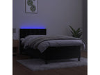Sommier tapissier avec matelas et LED Noir 80x200cm Velours 59474HYUU