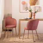 Chaise de salle à manger en tissu terracota 51x80 cm-Calmetop 72898AAXW