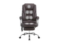 Chaise de bureau - Similicuir / Métal chromé - Marron - Calmetop 45735ZGXA