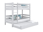 Lit superposé en bois - avec tiroir pour matelas N01 Gris 120x180 41241IDJY