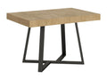 Table extensible 90x130/390 cm Calmetop chêne nature pieds anthracite 84595MUAF