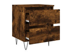 Tables de chevet 2 pcs chêne fumé 40x35x50 bois ingénierie 26211LONF