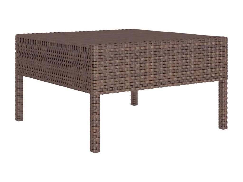 Salon de jardin 5 pcs avec coussins résine tressée marron 35475QNNJ