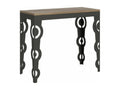 Console extensible style oriental Agadir 90x40-196 ou 90x40-300-Couleur Naturel-3 rallonges 78304URUA