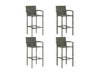 Ensemble de bar d'extérieur 5 pcs accoudoir Résine tressée Gris 81546AXEC