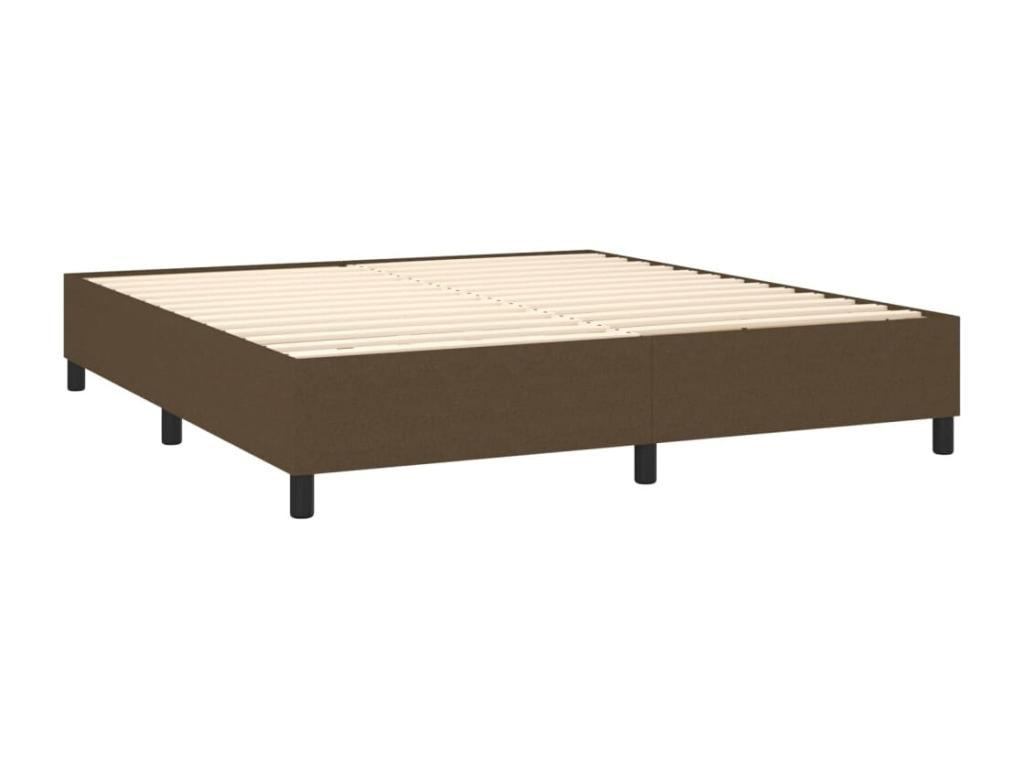 Sommier à Nidchicshop de lit matelas et LED Marron foncé 160x200 cm 46254VMDO