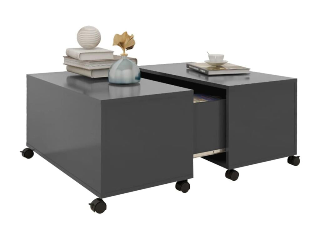 Table basse Gris 75x75x38 cm Aggloméré 69472XAXX