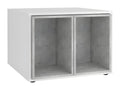 Calmetop Table basse avec 2 tables d'appoint 67.5x67.5x50 Blanc et béton 61125ZBCH