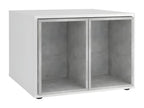 Calmetop Table basse avec 2 tables d'appoint 67.5x67.5x50 Blanc et béton 61125ZBCH